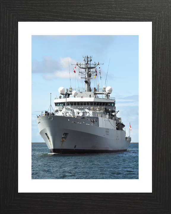 HMS Enterprise (H88) Royal Navy Hydrographic Survey Vessel Low Port Bow Portrait Photo Print Wall Art Decor - Posters, Prints, & Visual Artwork - by Hampshire Prints (image 2 of 9)