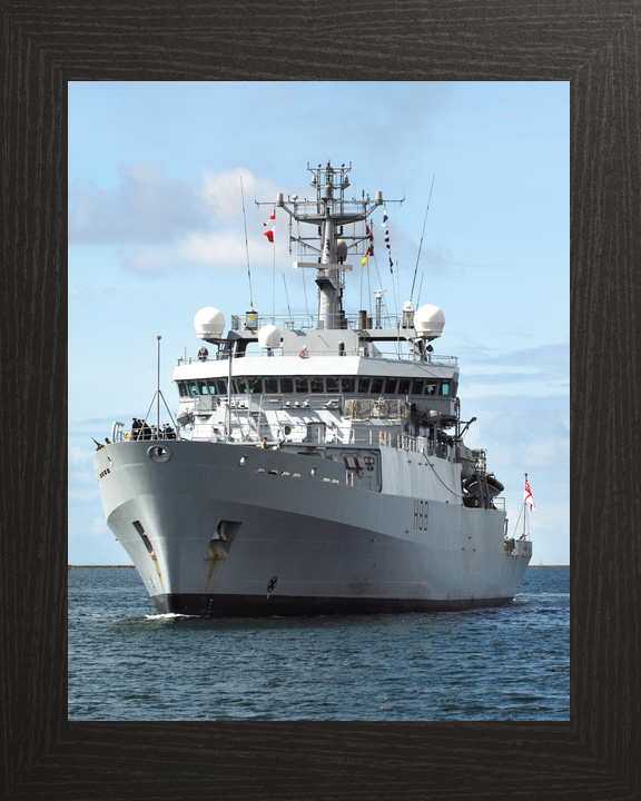 HMS Enterprise (H88) Royal Navy Hydrographic Survey Vessel Low Port Bow Portrait Photo Print Wall Art Decor - Posters, Prints, & Visual Artwork - by Hampshire Prints (image 3 of 9)