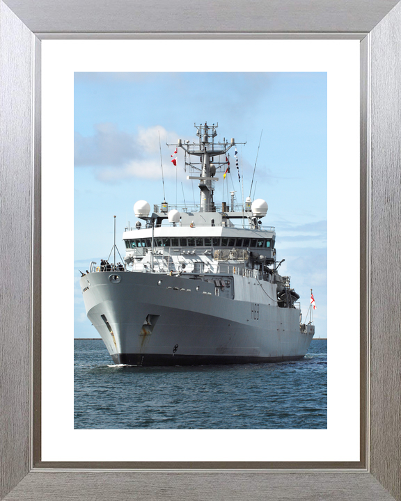 HMS Enterprise (H88) Royal Navy Hydrographic Survey Vessel Low Port Bow Portrait Photo Print Wall Art Decor - Posters, Prints, & Visual Artwork - by Hampshire Prints (image 6 of 9)