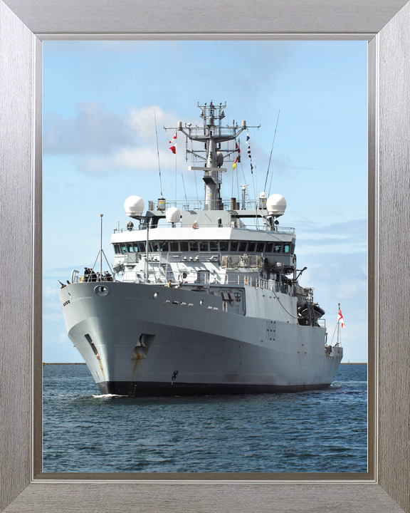 HMS Enterprise (H88) Royal Navy Hydrographic Survey Vessel Low Port Bow Portrait Photo Print Wall Art Decor - Posters, Prints, & Visual Artwork - by Hampshire Prints (image 7 of 9)