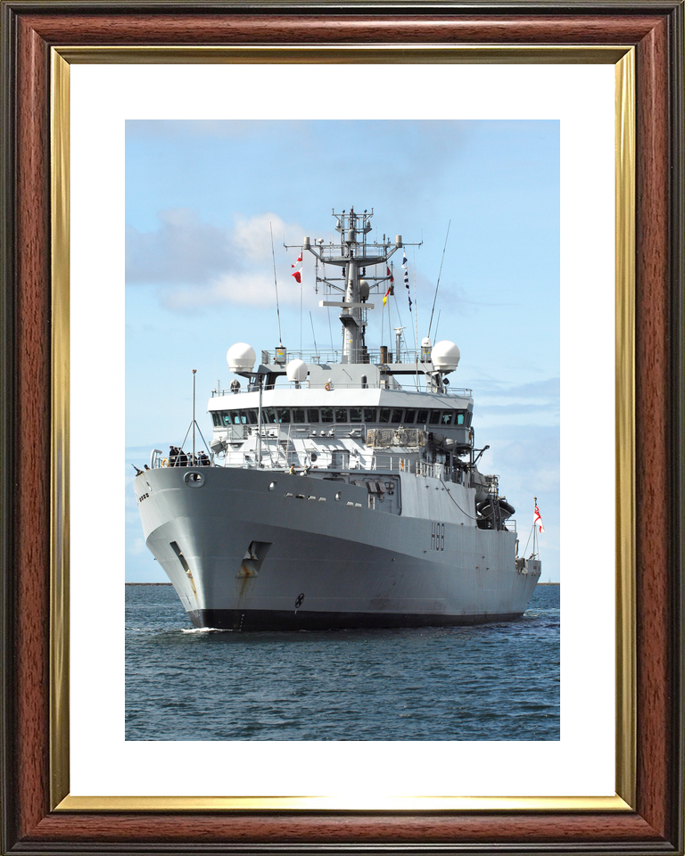 HMS Enterprise (H88) Royal Navy Hydrographic Survey Vessel Low Port Bow Portrait Photo Print Wall Art Decor - Posters, Prints, & Visual Artwork - by Hampshire Prints (image 8 of 9)