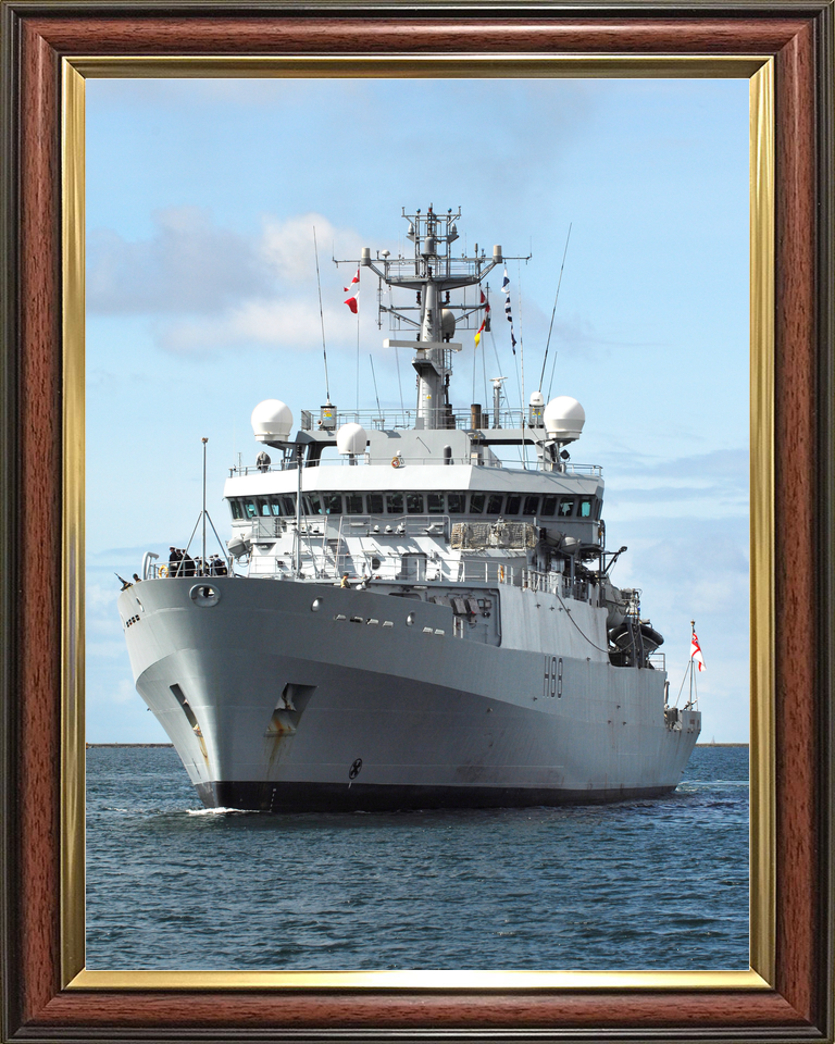 HMS Enterprise (H88) Royal Navy Hydrographic Survey Vessel Low Port Bow Portrait Photo Print Wall Art Decor - Posters, Prints, & Visual Artwork - by Hampshire Prints (image 9 of 9)