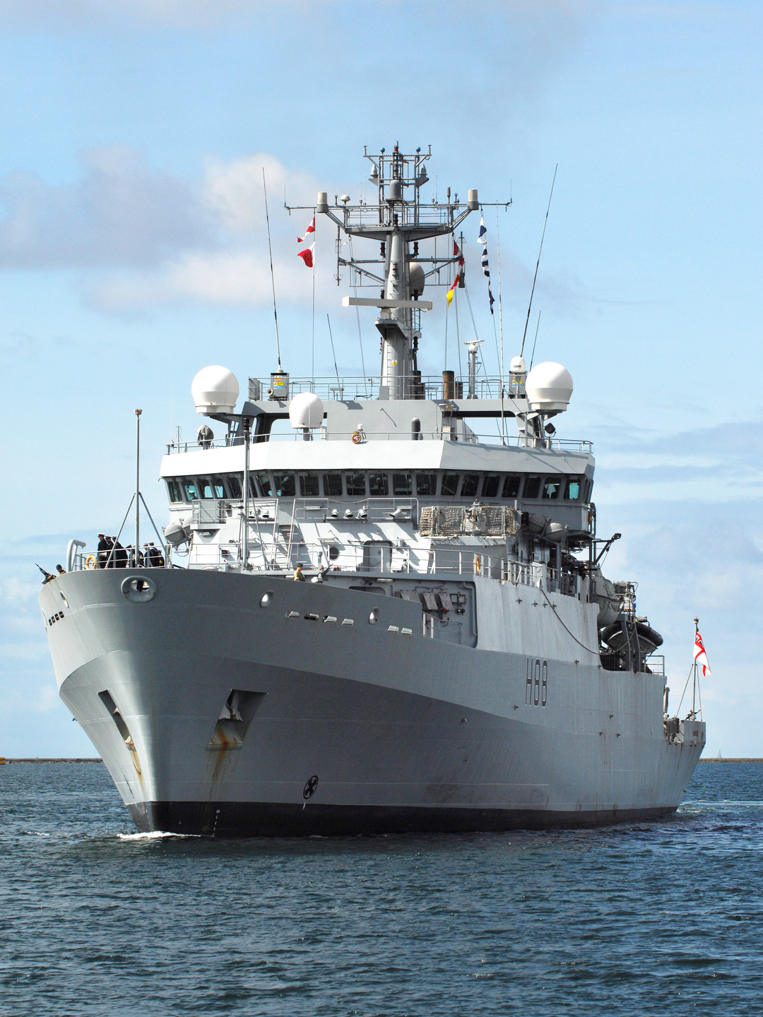 HMS Enterprise (H88) Royal Navy Hydrographic Survey Vessel Low Port Bow Portrait Photo Print Wall Art Decor - Posters, Prints, & Visual Artwork - by Hampshire Prints (image 1 of 9)