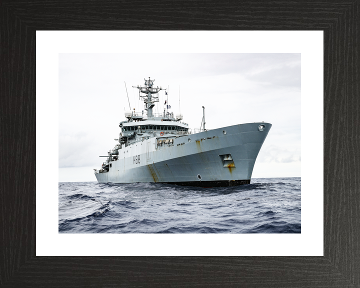 HMS Enterprise (H88) Royal Navy Hydrographic Survey Vessel Low Starboard Bow View Photo Print Wall Art Decor - Posters, Prints, & Visual Artwork - by Hampshire Prints (image 2 of 9)