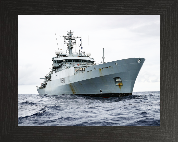 HMS Enterprise (H88) Royal Navy Hydrographic Survey Vessel Low Starboard Bow View Photo Print Wall Art Decor - Posters, Prints, & Visual Artwork - by Hampshire Prints (image 3 of 9)