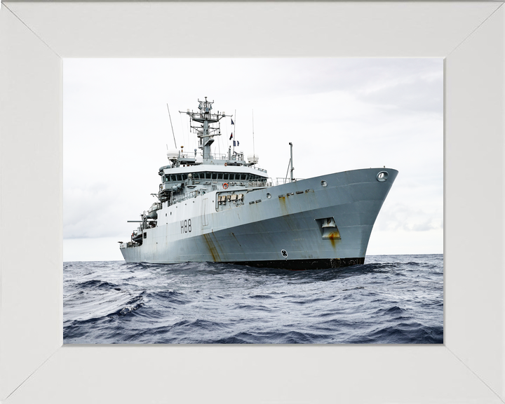 HMS Enterprise (H88) Royal Navy Hydrographic Survey Vessel Low Starboard Bow View Photo Print Wall Art Decor - Posters, Prints, & Visual Artwork - by Hampshire Prints (image 5 of 9)