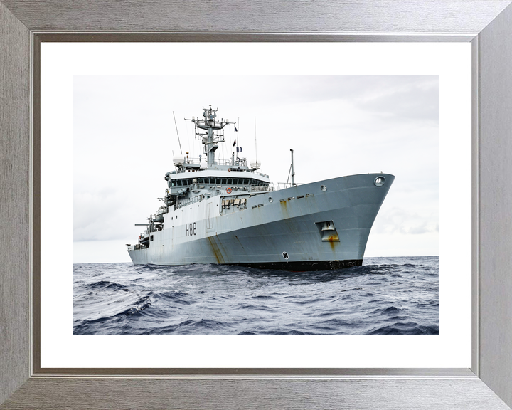 HMS Enterprise (H88) Royal Navy Hydrographic Survey Vessel Low Starboard Bow View Photo Print Wall Art Decor - Posters, Prints, & Visual Artwork - by Hampshire Prints (image 6 of 9)