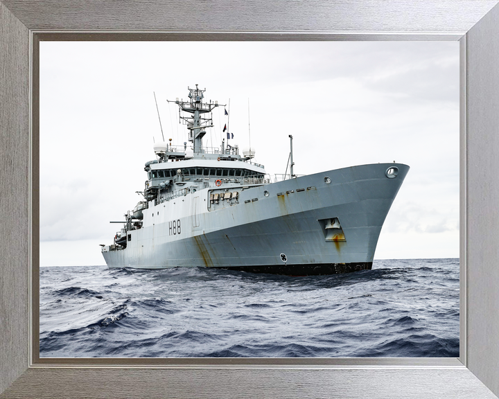 HMS Enterprise (H88) Royal Navy Hydrographic Survey Vessel Low Starboard Bow View Photo Print Wall Art Decor - Posters, Prints, & Visual Artwork - by Hampshire Prints (image 7 of 9)
