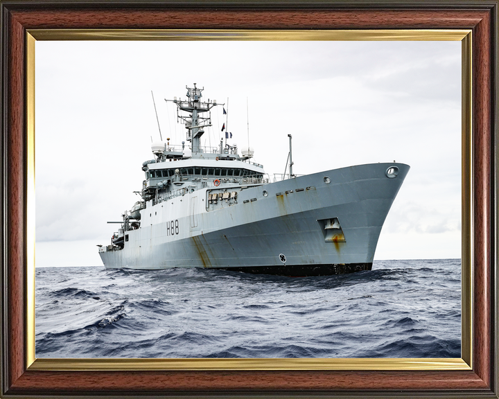 HMS Enterprise (H88) Royal Navy Hydrographic Survey Vessel Low Starboard Bow View Photo Print Wall Art Decor - Posters, Prints, & Visual Artwork - by Hampshire Prints (image 9 of 9)