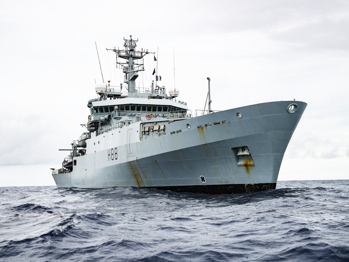 HMS Enterprise (H88) Royal Navy Hydrographic Survey Vessel Low Starboard Bow View Photo Print Wall Art Decor - Posters, Prints, & Visual Artwork - by Hampshire Prints (image 1 of 9)