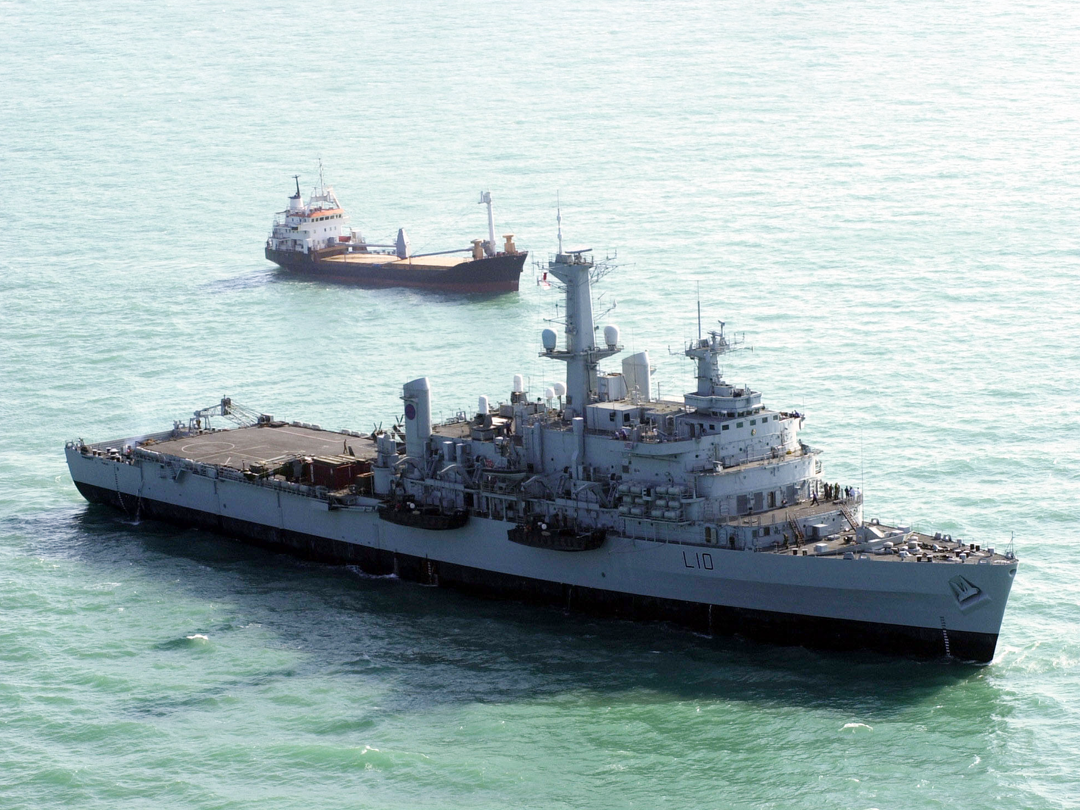 HMS Fearless (L10) Royal Navy Fearless Class Landing Platform Dock High Starboard View Photo Print Wall Art Decor - Posters, Prints, & Visual Artwork - by Hampshire Prints (image 1 of 9)