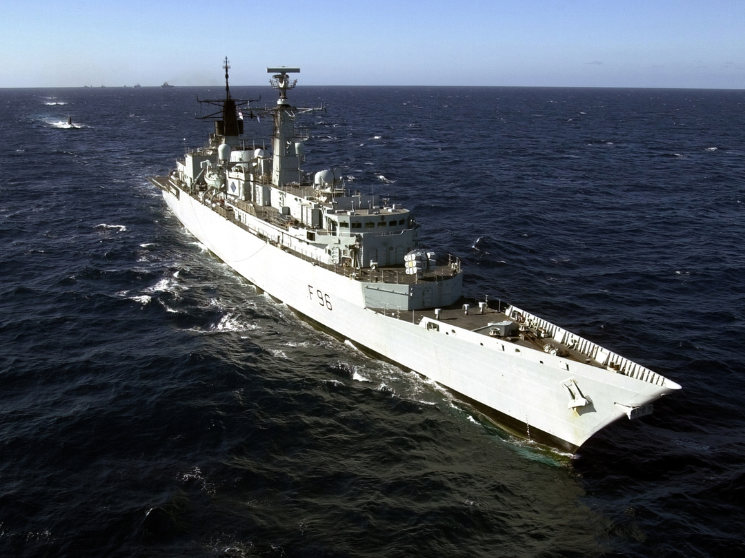 HMS Sheffield F96 Type 22 Frigate At Sea Photo Print - Posters, Prints, & Visual Artwork - by Hampshire Prints (image 1 of 9)