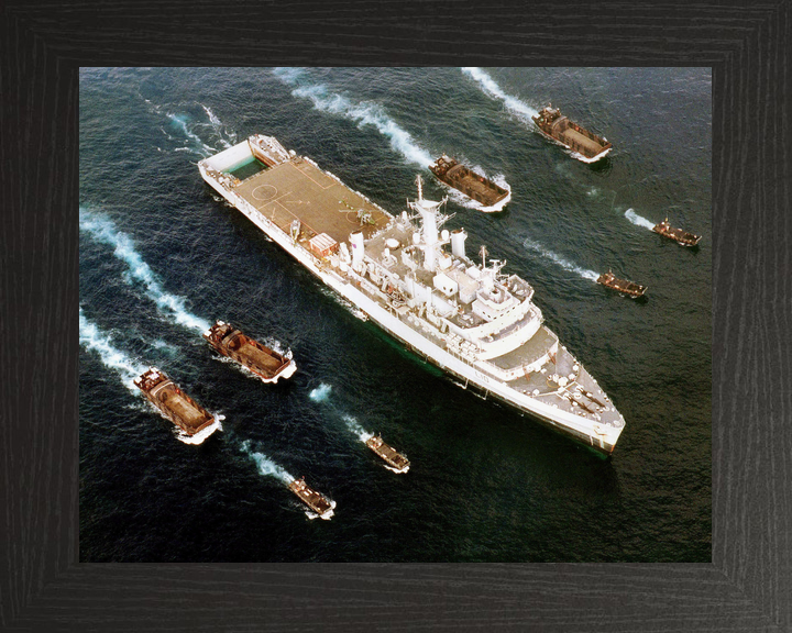HMS Fearless (L10) Royal Navy Fearless Class Landing Platform Dock With Landing Craft Photo Print Wall Art Decor - Posters, Prints, & Visual Artwork - by Hampshire Prints (image 3 of 9)