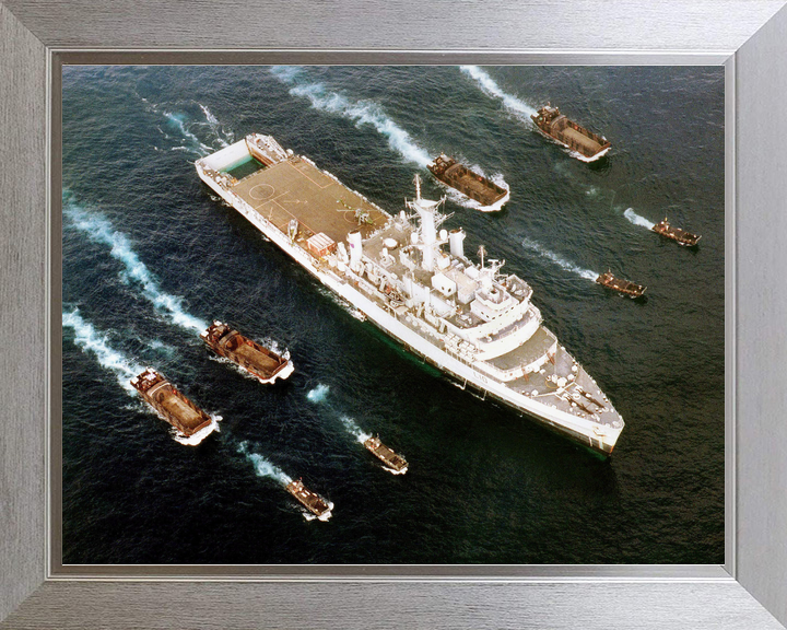 HMS Fearless (L10) Royal Navy Fearless Class Landing Platform Dock With Landing Craft Photo Print Wall Art Decor - Posters, Prints, & Visual Artwork - by Hampshire Prints (image 7 of 9)