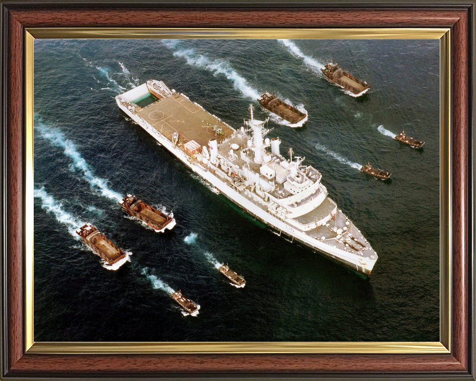 HMS Fearless (L10) Royal Navy Fearless Class Landing Platform Dock With Landing Craft Photo Print Wall Art Decor - Posters, Prints, & Visual Artwork - by Hampshire Prints (image 9 of 9)
