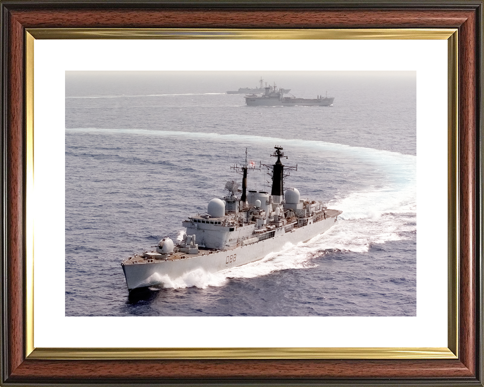 HMS Glasgow (D88) Royal Navy Type 42 Destroyer Turning To Starboard Photo Print Wall Art Decor - Posters, Prints, & Visual Artwork - by Hampshire Prints (image 8 of 9)