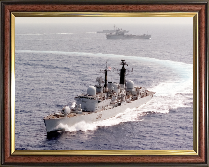HMS Glasgow (D88) Royal Navy Type 42 Destroyer Turning To Starboard Photo Print Wall Art Decor - Posters, Prints, & Visual Artwork - by Hampshire Prints (image 9 of 9)