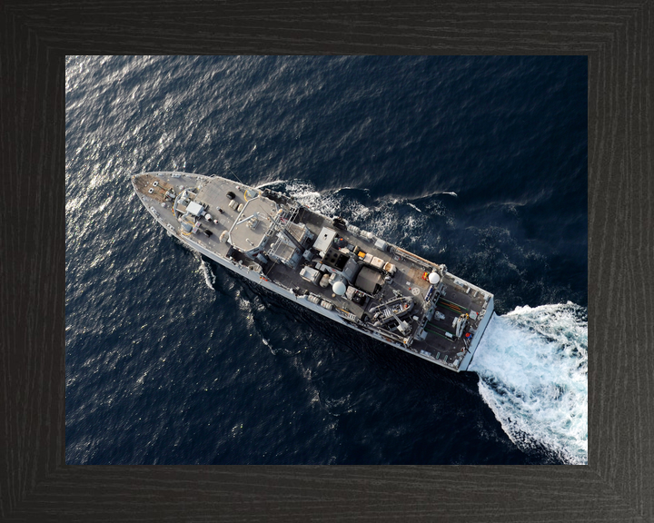 HMS Grimsby (M108) Royal Navy Sandown Class Minehunter Underway From Above Photo Print Wall Art Decor - Posters, Prints, & Visual Artwork - by Hampshire Prints (image 3 of 9)
