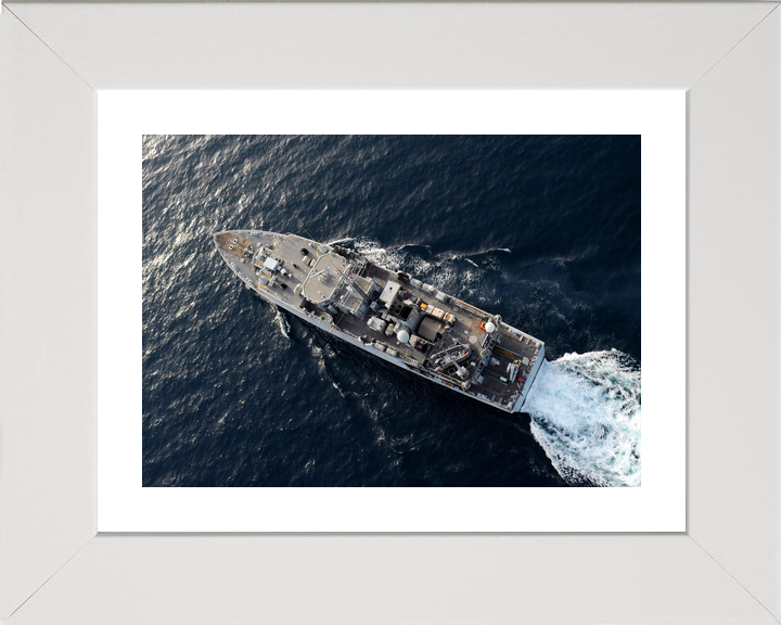 HMS Grimsby (M108) Royal Navy Sandown Class Minehunter Underway From Above Photo Print Wall Art Decor - Posters, Prints, & Visual Artwork - by Hampshire Prints (image 4 of 9)