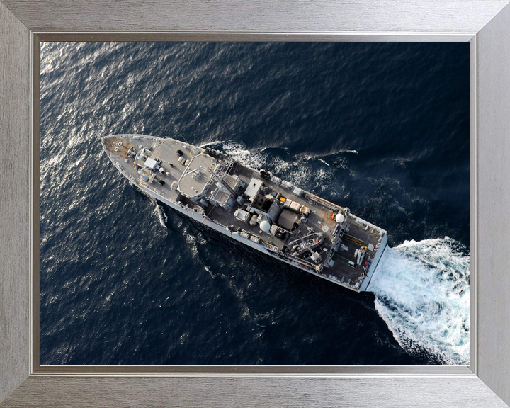 HMS Grimsby (M108) Royal Navy Sandown Class Minehunter Underway From Above Photo Print Wall Art Decor - Posters, Prints, & Visual Artwork - by Hampshire Prints (image 7 of 9)