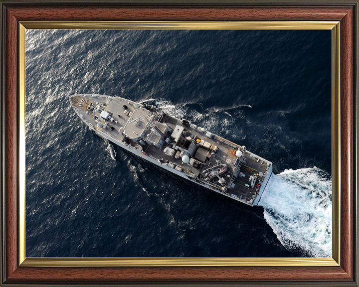 HMS Grimsby (M108) Royal Navy Sandown Class Minehunter Underway From Above Photo Print Wall Art Decor - Posters, Prints, & Visual Artwork - by Hampshire Prints (image 9 of 9)