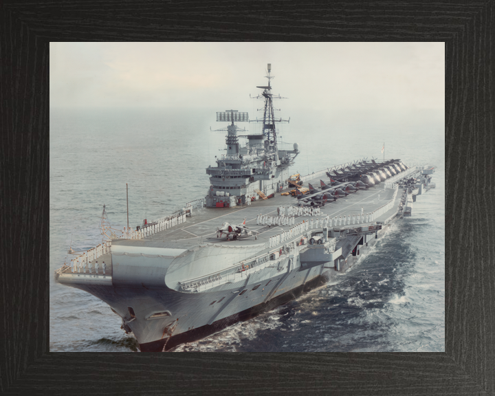 HMS Hermes (R12) Royal Navy Centaur Class Aircraft Carrier Underway Port View Photo Print Wall Art Decor - Posters, Prints, & Visual Artwork - by Hampshire Prints (image 3 of 9)