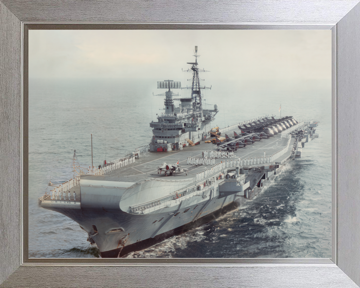 HMS Hermes (R12) Royal Navy Centaur Class Aircraft Carrier Underway Port View Photo Print Wall Art Decor - Posters, Prints, & Visual Artwork - by Hampshire Prints (image 7 of 9)