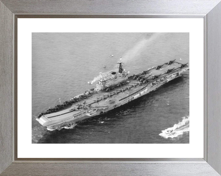 HMS Hermes (R12) Royal Navy Centaur Class Aircraft Carrier Full Flight Deck Photo Print Wall Art Decor - Posters, Prints, & Visual Artwork - by Hampshire Prints (image 6 of 9)