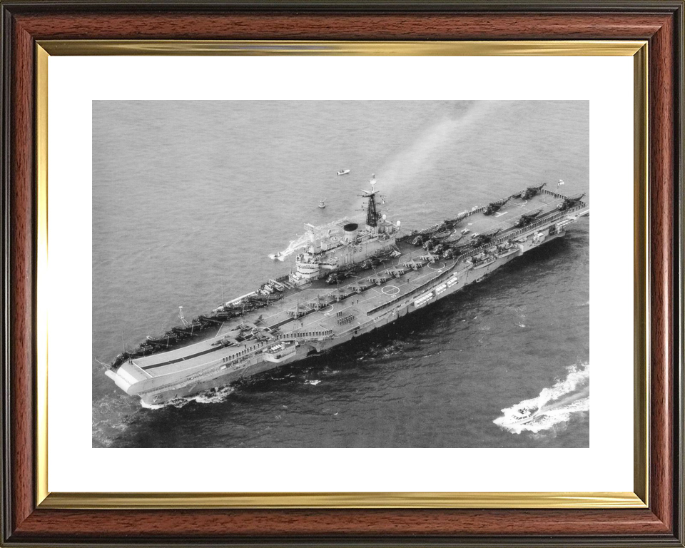 HMS Hermes (R12) Royal Navy Centaur Class Aircraft Carrier Full Flight Deck Photo Print Wall Art Decor - Posters, Prints, & Visual Artwork - by Hampshire Prints (image 8 of 9)