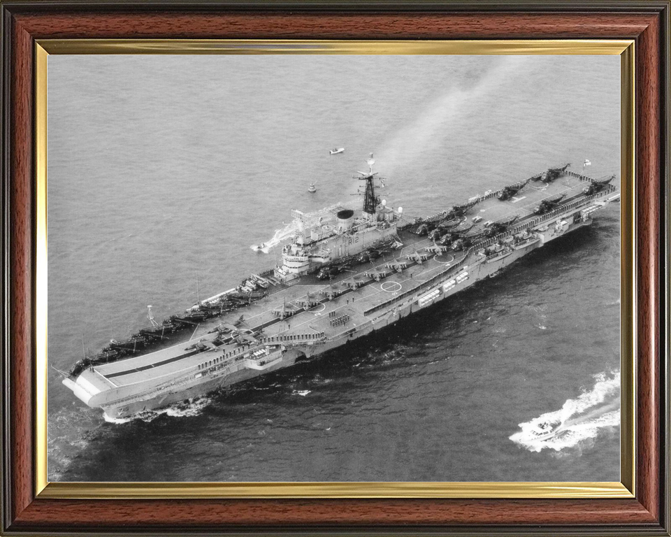 HMS Hermes (R12) Royal Navy Centaur Class Aircraft Carrier Full Flight Deck Photo Print Wall Art Decor - Posters, Prints, & Visual Artwork - by Hampshire Prints (image 9 of 9)