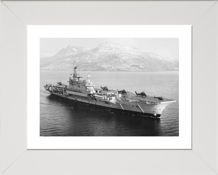 HMS Hermes (R12) Royal Navy Centaur Class Aircraft Carrier Helicopters on Deck Photo Print Wall Art Decor - Posters, Prints, & Visual Artwork - by Hampshire Prints (image 4 of 9)