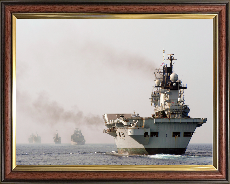 HMS Illustrious (R06) Royal Navy Invincible Class Aircraft Carrier Strike Group Photo Print Wall Art Decor - Posters, Prints, & Visual Artwork - by Hampshire Prints (image 9 of 9)