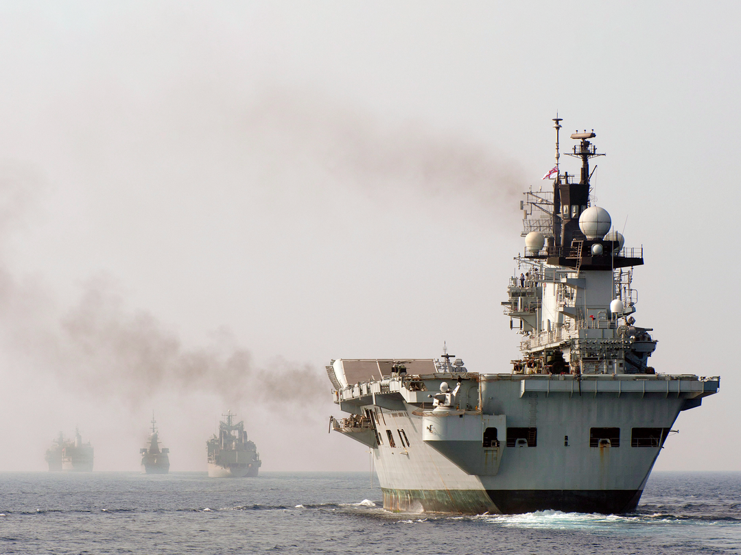 HMS Illustrious (R06) Royal Navy Invincible Class Aircraft Carrier Strike Group Photo Print Wall Art Decor - Posters, Prints, & Visual Artwork - by Hampshire Prints (image 1 of 9)