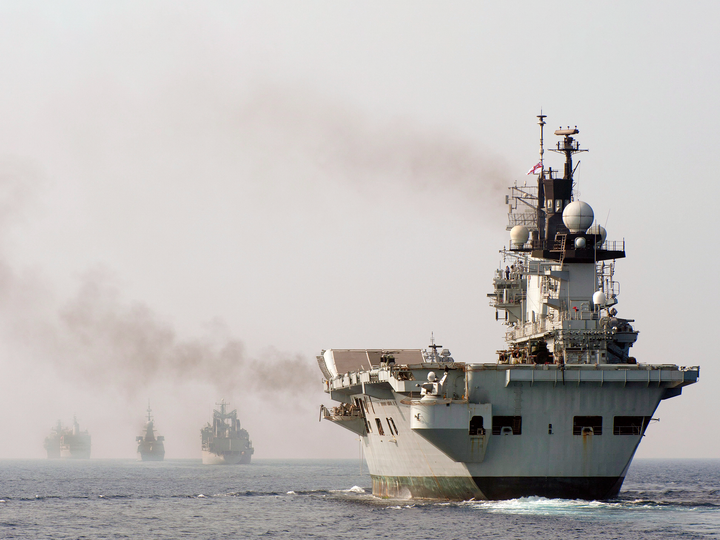 HMS Illustrious (R06) Royal Navy Invincible Class Aircraft Carrier Strike Group Photo Print Wall Art Decor - Posters, Prints, & Visual Artwork - by Hampshire Prints (image 1 of 9)