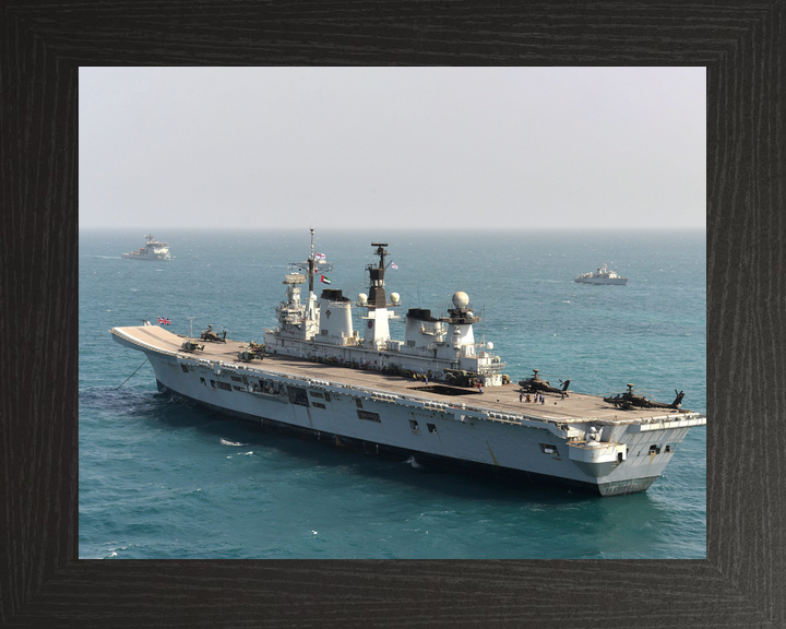 HMS Illustrious (R06) Royal Navy Invincible Class Aircraft Carrier At Anchor Photo Print Wall Art Decor - Posters, Prints, & Visual Artwork - by Hampshire Prints (image 3 of 9)