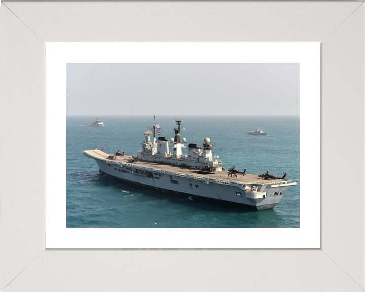 HMS Illustrious (R06) Royal Navy Invincible Class Aircraft Carrier At Anchor Photo Print Wall Art Decor - Posters, Prints, & Visual Artwork - by Hampshire Prints (image 4 of 9)