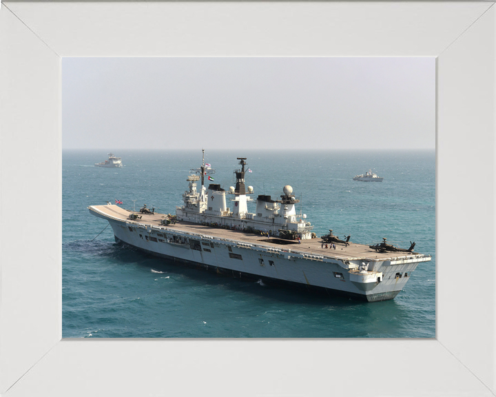 HMS Illustrious (R06) Royal Navy Invincible Class Aircraft Carrier At Anchor Photo Print Wall Art Decor - Posters, Prints, & Visual Artwork - by Hampshire Prints (image 5 of 9)