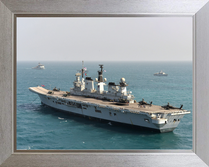 HMS Illustrious (R06) Royal Navy Invincible Class Aircraft Carrier At Anchor Photo Print Wall Art Decor - Posters, Prints, & Visual Artwork - by Hampshire Prints (image 7 of 9)