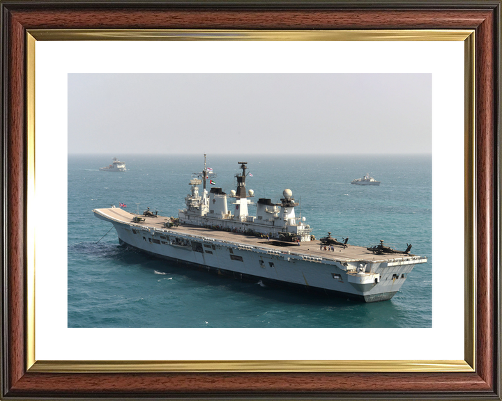 HMS Illustrious (R06) Royal Navy Invincible Class Aircraft Carrier At Anchor Photo Print Wall Art Decor - Posters, Prints, & Visual Artwork - by Hampshire Prints (image 8 of 9)
