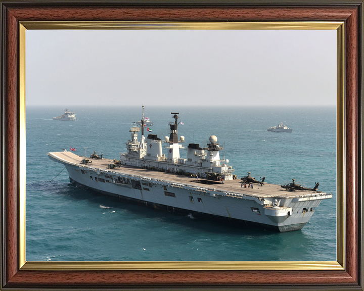 HMS Illustrious (R06) Royal Navy Invincible Class Aircraft Carrier At Anchor Photo Print Wall Art Decor - Posters, Prints, & Visual Artwork - by Hampshire Prints (image 9 of 9)