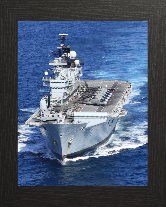 HMS Illustrious (R06) Royal Navy Invincible Class Aircraft Carrier High Bow View Photo Print Wall Art Decor - Posters, Prints, & Visual Artwork - by Hampshire Prints (image 3 of 9)