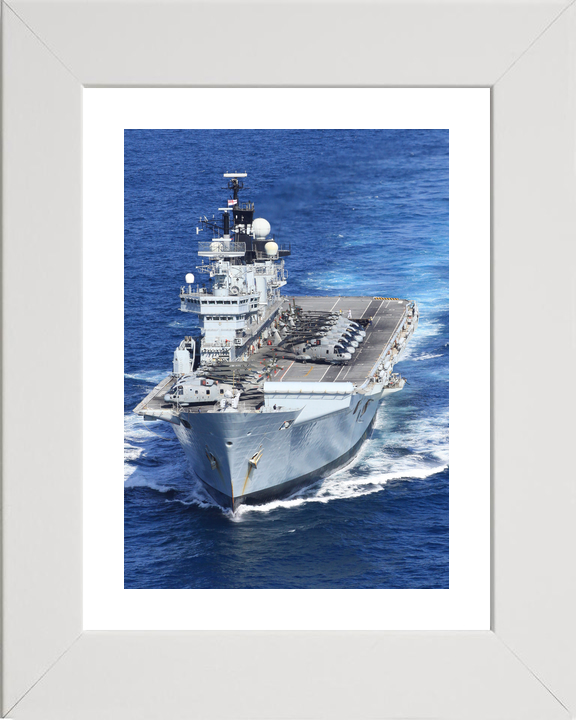 HMS Illustrious (R06) Royal Navy Invincible Class Aircraft Carrier High Bow View Photo Print Wall Art Decor - Posters, Prints, & Visual Artwork - by Hampshire Prints (image 4 of 9)