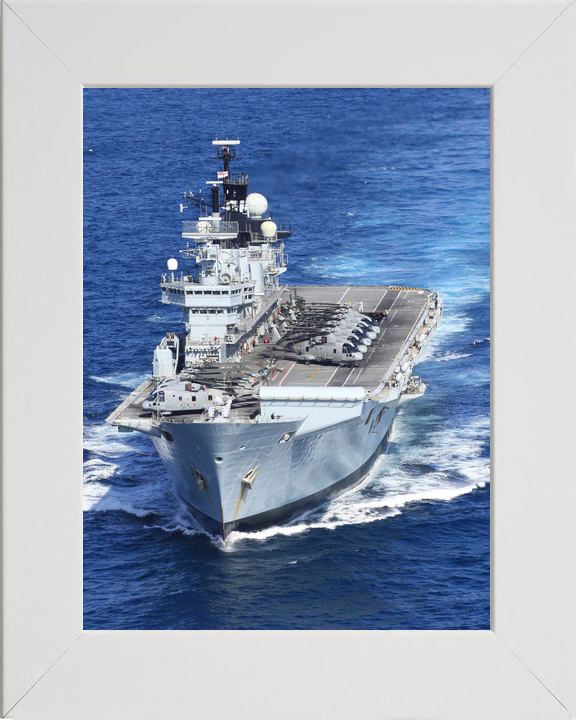 HMS Illustrious (R06) Royal Navy Invincible Class Aircraft Carrier High Bow View Photo Print Wall Art Decor - Posters, Prints, & Visual Artwork - by Hampshire Prints (image 5 of 9)