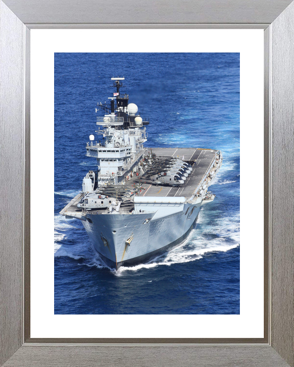 HMS Illustrious (R06) Royal Navy Invincible Class Aircraft Carrier High Bow View Photo Print Wall Art Decor - Posters, Prints, & Visual Artwork - by Hampshire Prints (image 6 of 9)