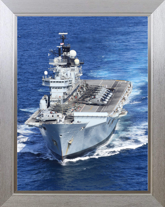 HMS Illustrious (R06) Royal Navy Invincible Class Aircraft Carrier High Bow View Photo Print Wall Art Decor - Posters, Prints, & Visual Artwork - by Hampshire Prints (image 7 of 9)