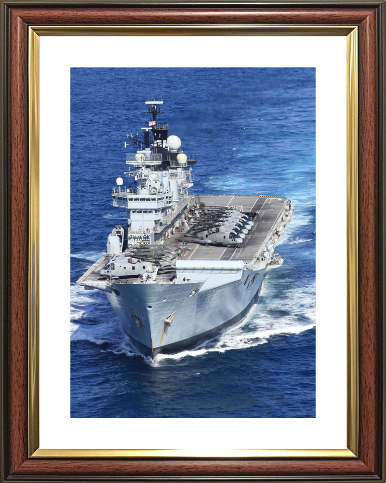HMS Illustrious (R06) Royal Navy Invincible Class Aircraft Carrier High Bow View Photo Print Wall Art Decor - Posters, Prints, & Visual Artwork - by Hampshire Prints (image 8 of 9)