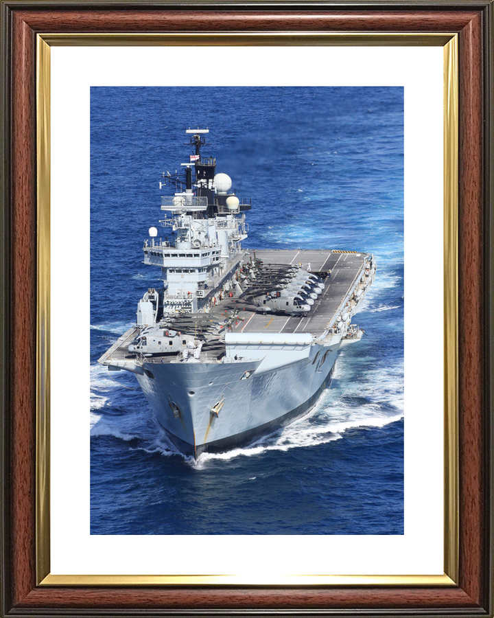 HMS Illustrious (R06) Royal Navy Invincible Class Aircraft Carrier High Bow View Photo Print Wall Art Decor - Posters, Prints, & Visual Artwork - by Hampshire Prints (image 8 of 9)