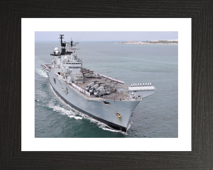 HMS Illustrious (R06) Royal Navy Invincible Class Aircraft Carrier Entering Harbour Photo Print Wall Art Decor - Posters, Prints, & Visual Artwork - by Hampshire Prints (image 2 of 9)