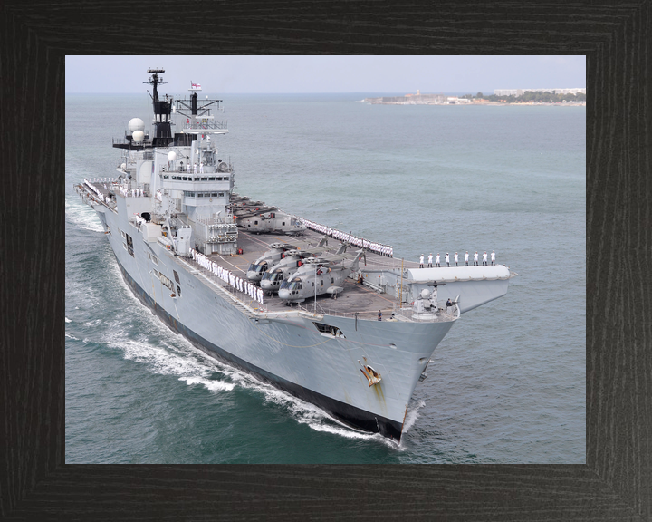 HMS Illustrious (R06) Royal Navy Invincible Class Aircraft Carrier Entering Harbour Photo Print Wall Art Decor - Posters, Prints, & Visual Artwork - by Hampshire Prints (image 3 of 9)