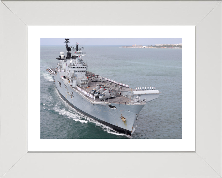 HMS Illustrious (R06) Royal Navy Invincible Class Aircraft Carrier Entering Harbour Photo Print Wall Art Decor - Posters, Prints, & Visual Artwork - by Hampshire Prints (image 4 of 9)